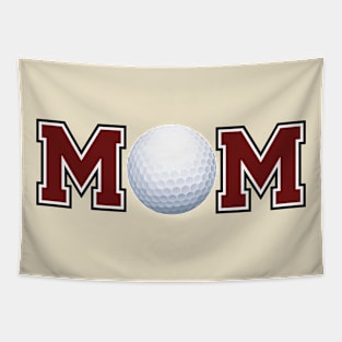 Golf Mom Maroon Tapestry