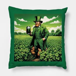 Folk Art Leprechaun Pillow