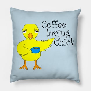 Coffee Chick Text Pillow