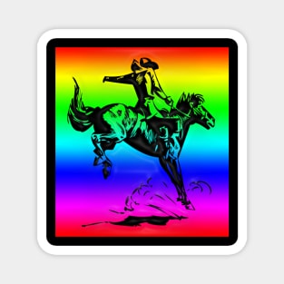 Western Era - Cowboy on Horseback 7 Magnet