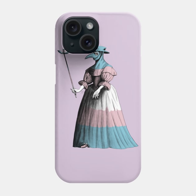 Trans Lady Plague Doctor (antique) Phone Case by AlexTal