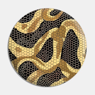 Black & Yellow Snake Print Pin