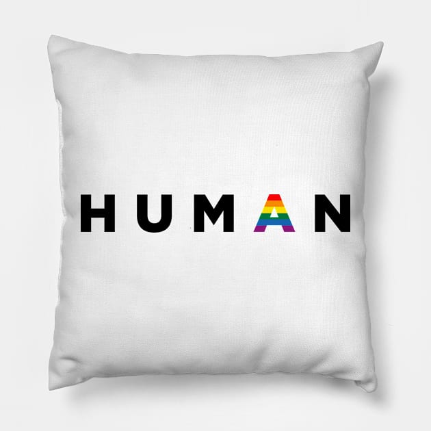 Human Humankind Pride Straight Ally Flag Pillow by not-lost-wanderer