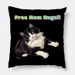 Pepe says... Free Mom Hugs!! Navy Pillow