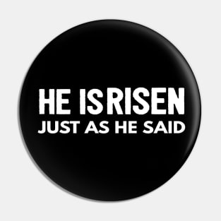 He Is Risen Cool Inspirational Easter Christian Pin