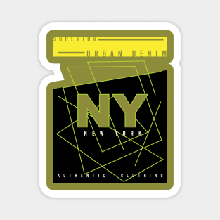 New York Authentic urban denim  typography Magnet