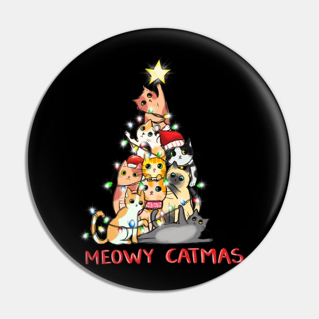 Christmas Tree Cat Pin by frondorfelda