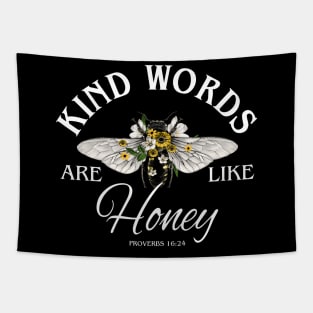 Kind Words Are Like Honey Bible Verse Christian Prayer Gift For Men Women Tapestry