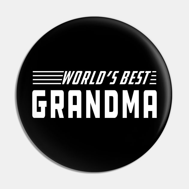 Grandma - World's best grandma Pin by KC Happy Shop