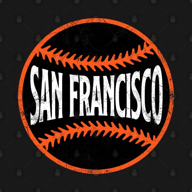 San Francisco Retro Baseball - White by KFig21