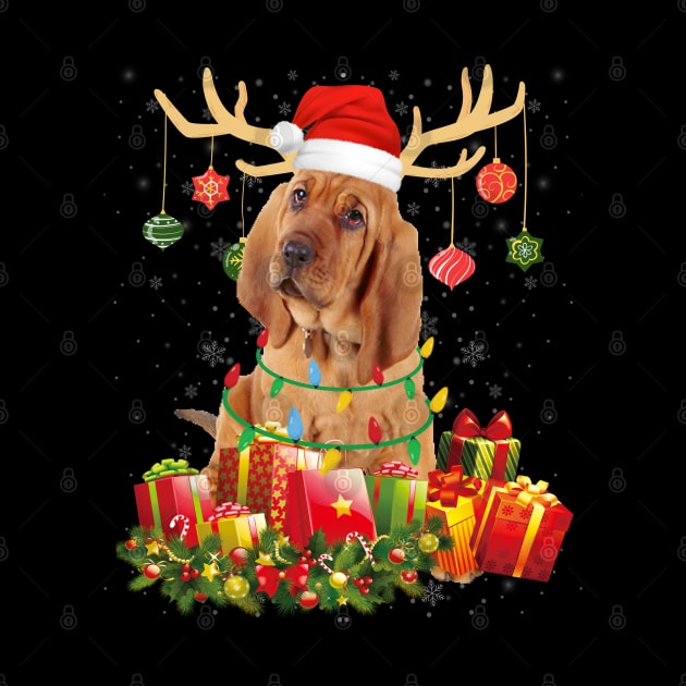 Bloodhound Christmas Gift t-shirt Dog Lover Christmas Gift by CoolTees