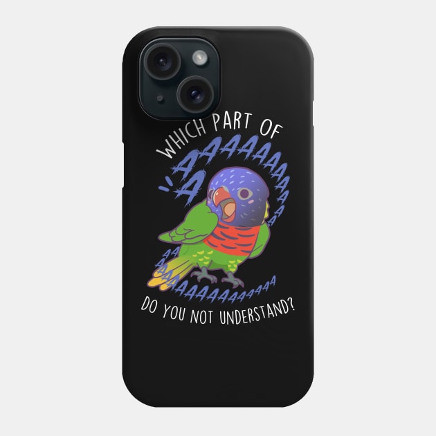 Green-naped Rainbow Lorikeet Parrot Aaaa Phone Case by Psitta