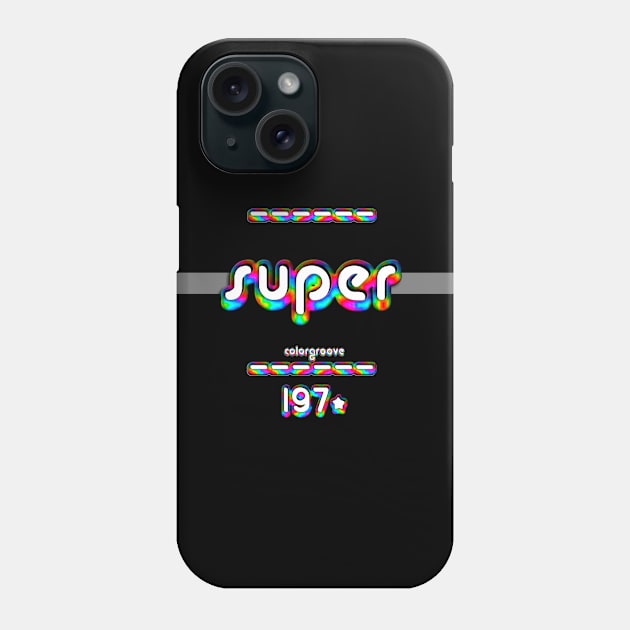 Super 1970 ColorGroove Retro-Rainbow-Tube nostalgia (wf) Phone Case by Blackout Design