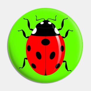 RED AND BLACK SPOTTED BEETLE Pin