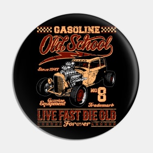 Old School Rockabilly Hot Rod Pin