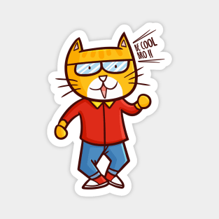 Cool Worker Cat Magnet