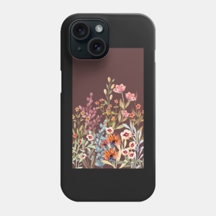 Pastel Brown Flowers Celestes Studio© Phone Case