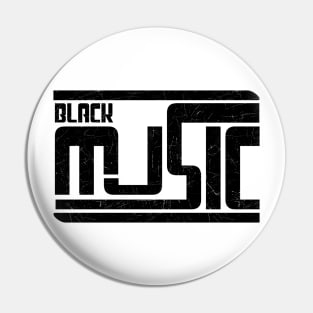 Black music // Logo type // Grunge black Pin