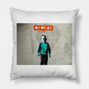 Banksy 0 Likes Art Social Media Lover Pillow