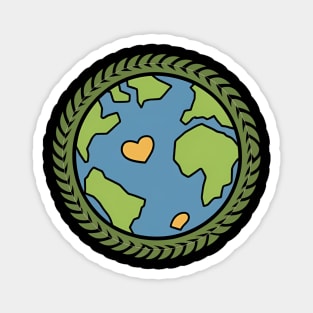 Go Green Planet Earth Magnet