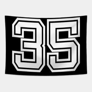 Number 35 for a sports team, group, or community Tapestry