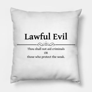 Lawful Evil DND 5e RPG Alignment Role Playing Pillow