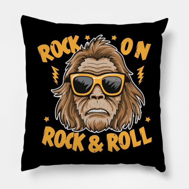 Rock on rock and roll Pillow by SecuraArt