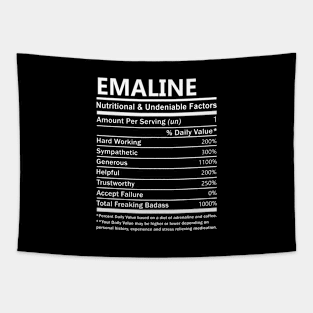Emaline Name T Shirt - Emaline Nutritional and Undeniable Name Factors Gift Item Tee Tapestry