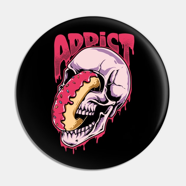 Donut Addict Pin by HzM Studio