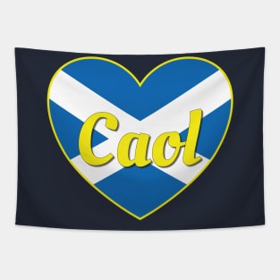 Caol Scotland UK Scotland Flag Heart Tapestry