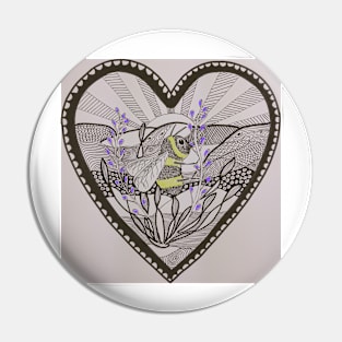 Bumble bee nature graphic Pin