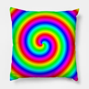 Rainbow Lollipop Swirl Pillow