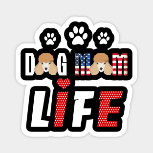 Poodles Mom Life Patriotic America 4Th Of July Magnet