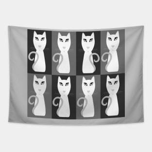 CATS WITH QUESTION MARK TAILS Tapestry