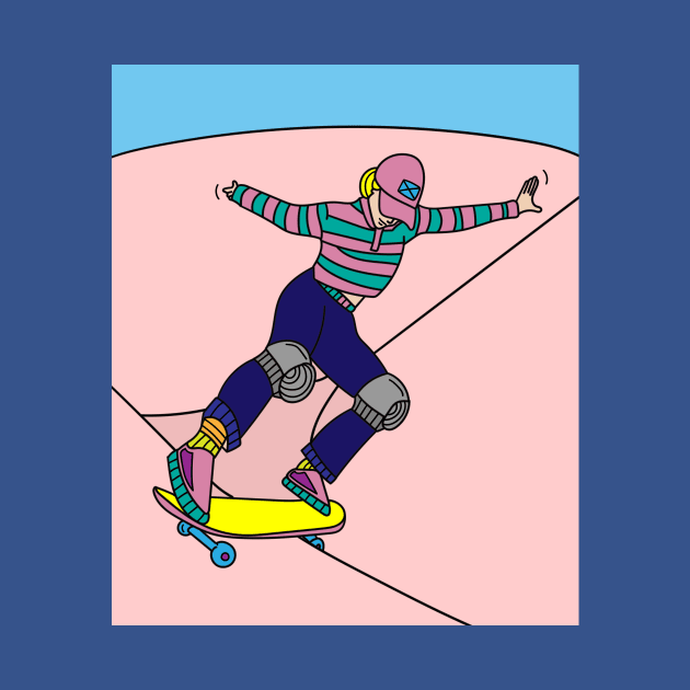 Retro Skateboarder by flofin