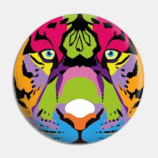 Psychedelic Tiger Pin