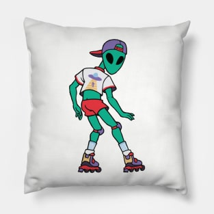 Unreals on Wheels - Little Green Man Pillow