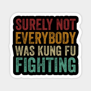 Surely Not Everyone Was Kung Fu Fighting Magnet