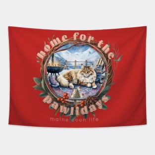 Home For The Holidays Aspen Maine Coon Life 10M Tapestry