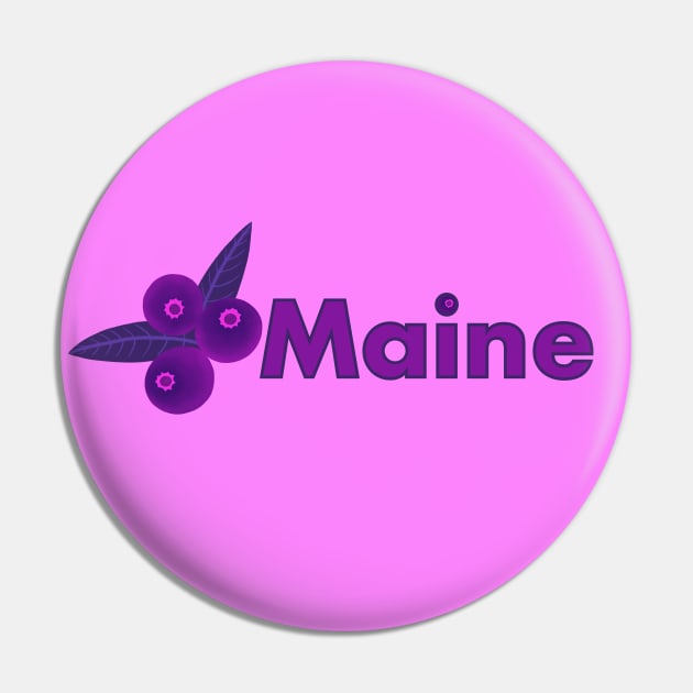 Maine Wild Blueberries Pin by Obstinate and Literate