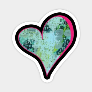 Art Acrylic artwork abstract Valentine Heart Magnet