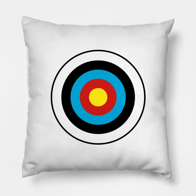 Bulls-eye Target Pillow by NataliePaskell