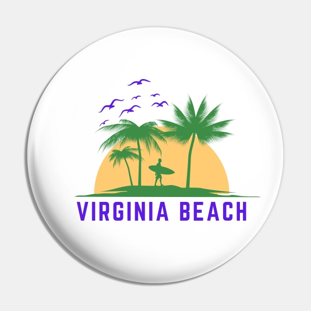 Virginia Beach Souvenirs Pin by bougieFire