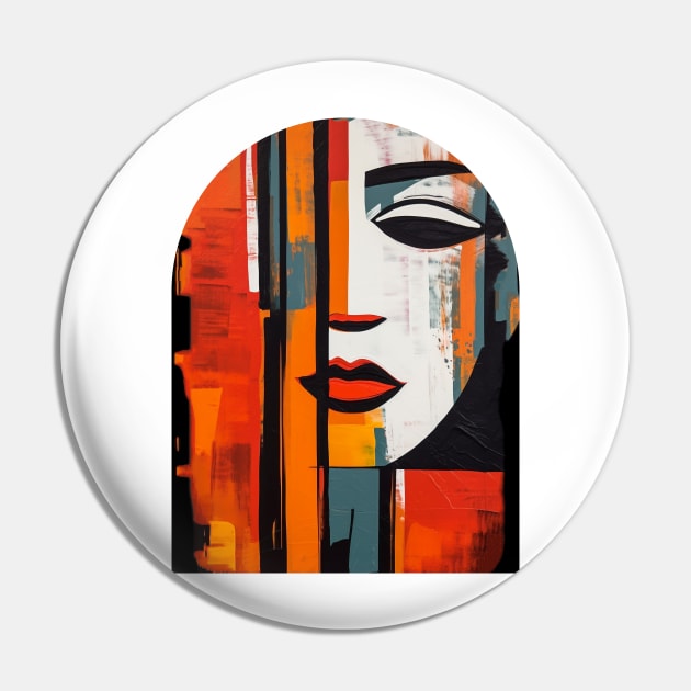 Expressive face, Woman portrait  in abstract painting Pin by fachtali