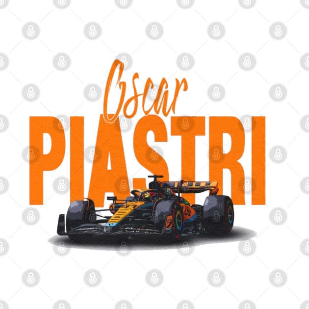 Oscar Piastri Racing Car by lavonneroberson