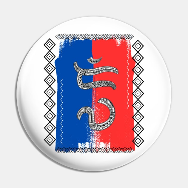 Philippine Flag / Baybayin word Diwa (Spirit / Sense) Pin by Pirma Pinas