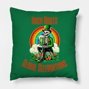 St Patricks Day 2024. Irish Skull Men Pillow