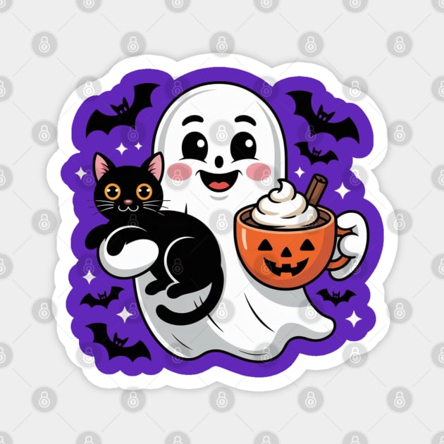 Halloween-Cat Magnet by Creatifly Graphic Tees
