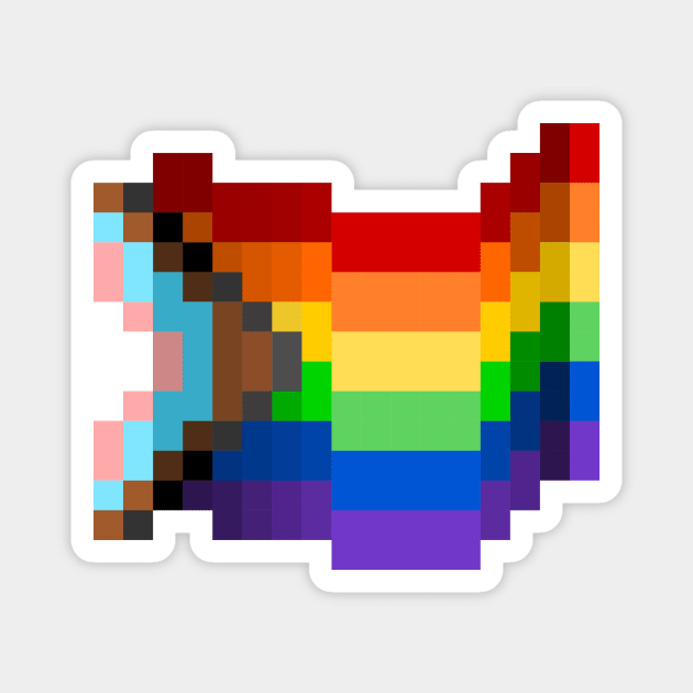 Pixel Pride Magnet by traditionation