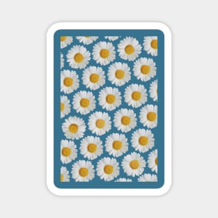 Cute Blue Daisy Pattern Magnet